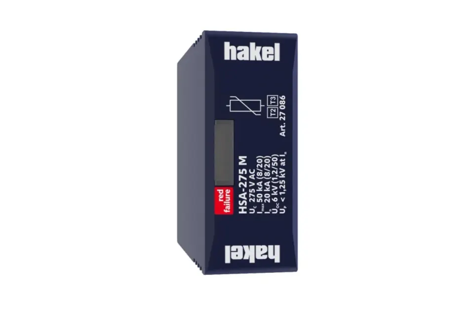 HSA-275/1+1 Module | SPD T2+T3 | ΑΦΑΙΡΟΥΜΕΝΗ ΜΟΝΑΔΑ ΓΙΑ ΑΠΑΓΩΓOYΣ ΚΡΟΥΣΤΙΚΩΝ ΥΠΕΡΤΑΣΕΩΝ | Hakel®