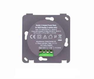 Shelly 2-Output Power Base for Wall Display i-Series – EAN 3800238072780