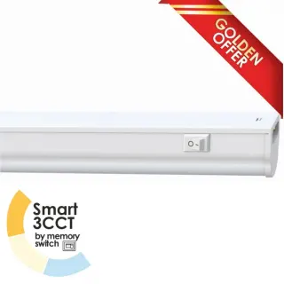 LED T5 SMART 3CCT ΜΕ ΜΕΜORY ΔΙΑΚΟΠΤΗ | ΔΕΝ ΠΕΡΙΕΧΕΤΑΙ ΚΑΛΩΔΙΟ | 14W | 1330/1580/1400lm | 3000k/4000K/6500k | 1212x27xh37mm -Νέτο τιμή