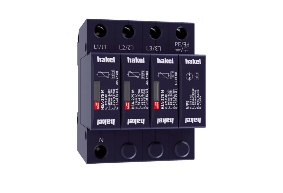 HSA-275/3+1 M | SPD T2+T3 | ΑΠΑΓΩΓΟΣ ΚΡΟΥΣΤΙΚΩΝ ΥΠΕΡΤΑΣΕΩΝ | Hakel®