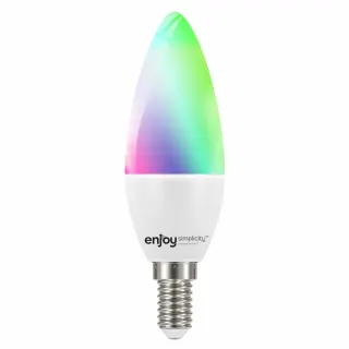 SMART Wi-Fi+BLE RGBW+CCT B35 LED 5.2W(>40W) | E14 | 2700-6500k | 470lm | {enjoysimplicity}™