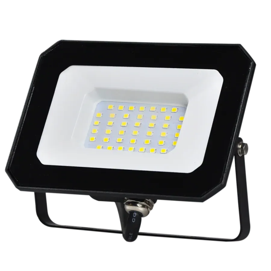 LED 30W | 4000k | 2700lm FLOODLIGHT ALUM.110-240V~IP65 GLASScover | BLACK | {enjoysimplicity}™