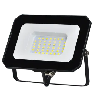 LED 30W | 6500k | 2700lm FLOODLIGHT ALUM.110-240V~IP65 GLASScover | BLACK | {enjoysimplicity}™