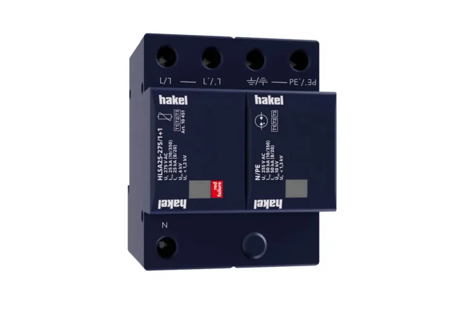 HSLA25-275/1+1 | SPD T1+T2+T3 | ΑΝΤΙΚΕΡΑΥΝΙΚΟ ΠΑΛΜΙΚΟΥ ΡΕΥΜΑΤΟΣ & ΠΡΟΣΤΑΤΕΥΤΙΚΟ ΥΠΕΡΤΑΣΗΣ | Hakel®