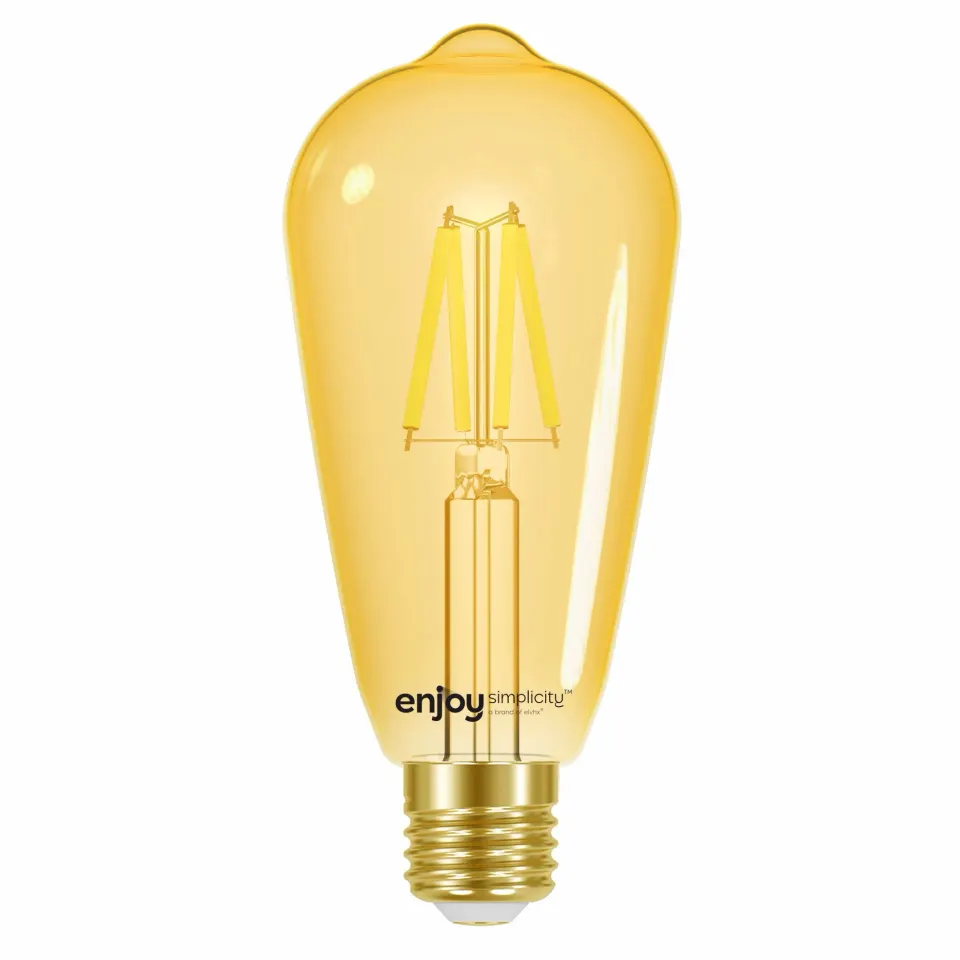 SMART Wi-Fi+BLE ON/OFF/DIM ST64 FILLAMENT LED 4.5W(>35W) | E27 | 2200k | 350lm | {enjoysimplicity}™