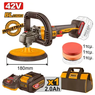 Αλοιφαδόρος Μπαταρίας 42V Li-Ion Φ 180mm +Υφασμάτινη τσάντα