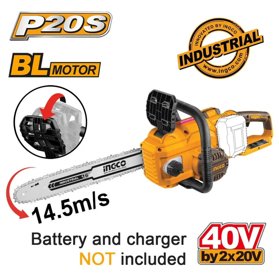 Αλυσοπρίονο Μπαταρίας 2x20V Li-Ion με 16″/40cm Λάμα SOLO