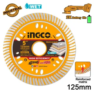 Διαμαντόδισκος Λεπτός Δομικών Υλικών 125mm x 1.6mm