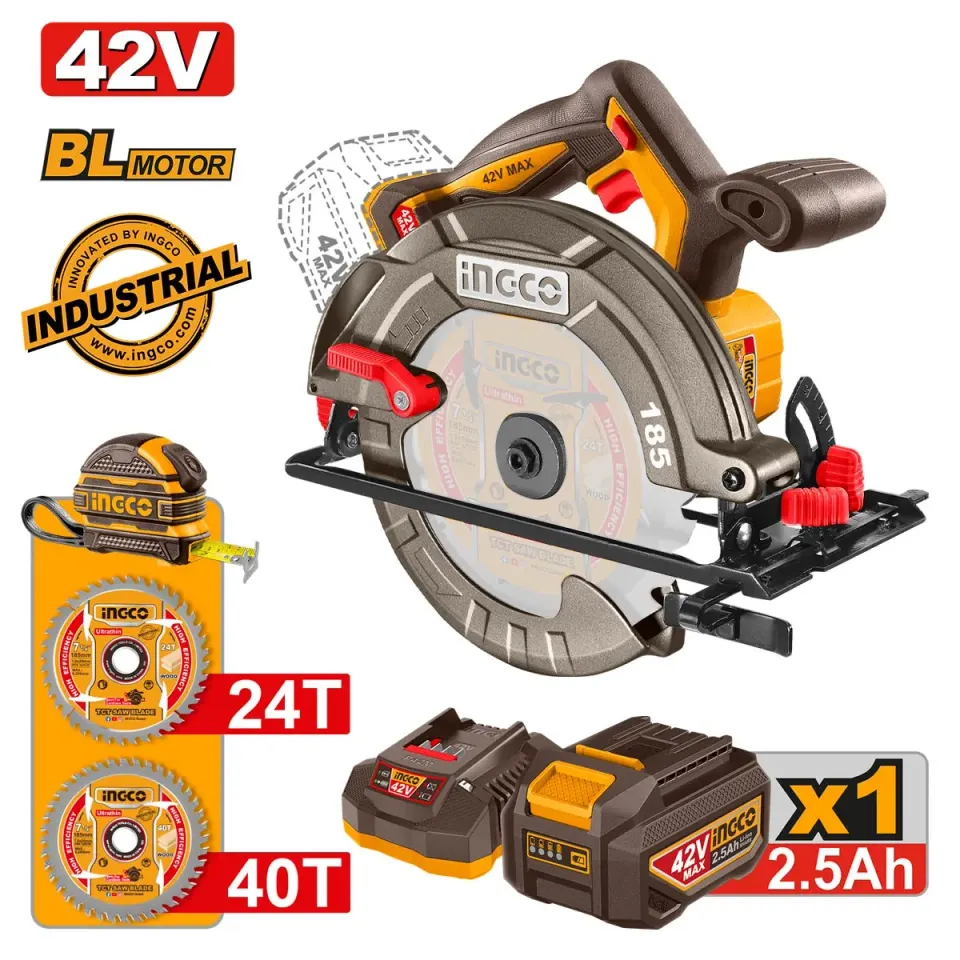 Δισκοπρίονο Μπαταρίας 42V Li-Ion Φ 185mm