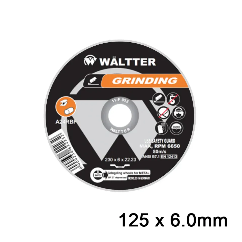 Δίσκος Λείανσης Σιδήρου / INOX WALTTER 125×6.0mm