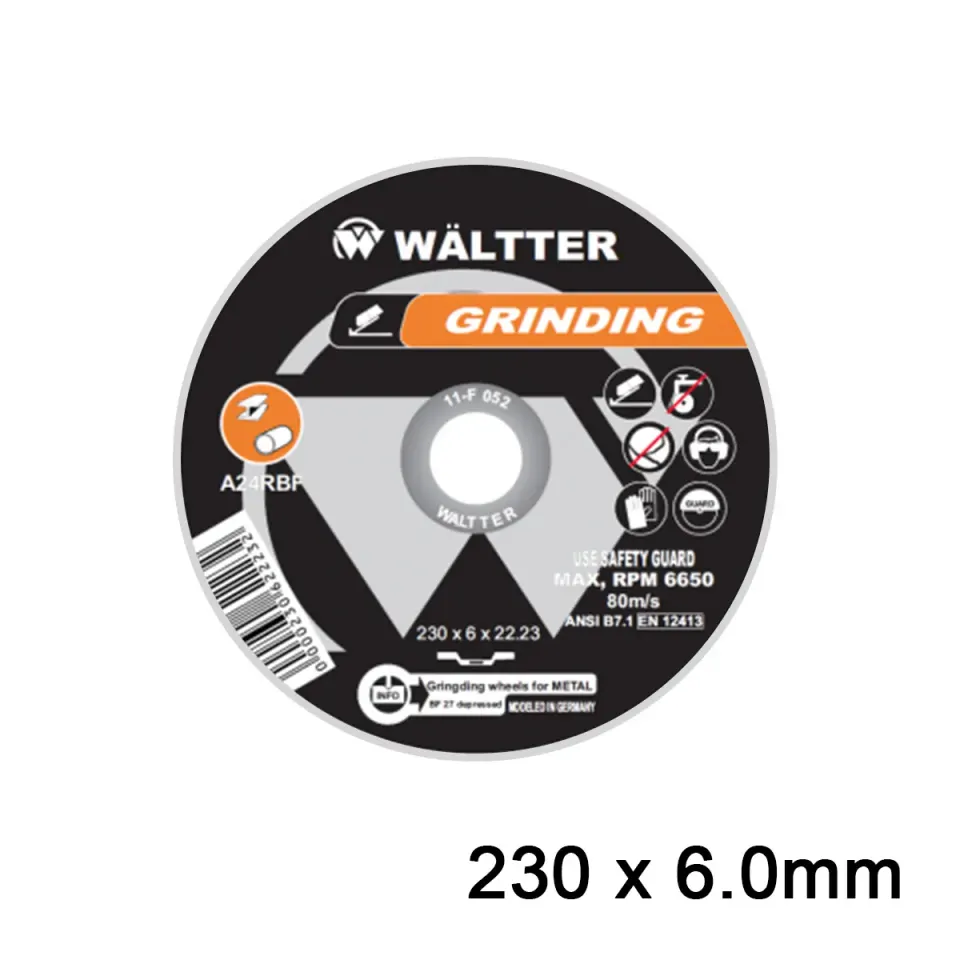 Δίσκος Λείανσης Σιδήρου / INOX WALTTER 230×6.0mm