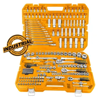 Εργαλεία Χειρός και Καρυδάκια 1/4″ – 1/2″ – 3/8″ Σετ 216 τεμ.
