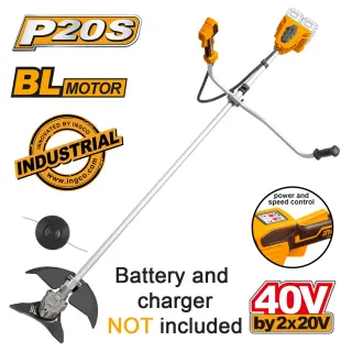 Θαμνοκοπτικό Μηχάνημα Μπαταρίας 2x20V Li-Ion SOLO