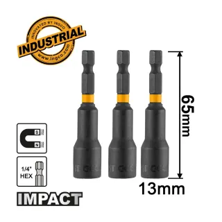 Καρυδάκια 1/4″ Impact-Αέρος Μαγνητικά 13mm 3 τεμ.