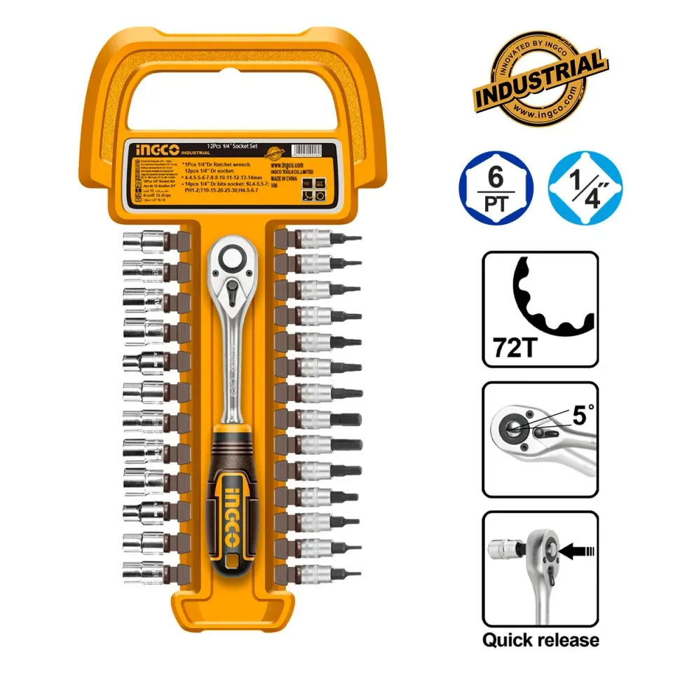 Καρυδάκια 1/4″ Σετ 27 τεμ.