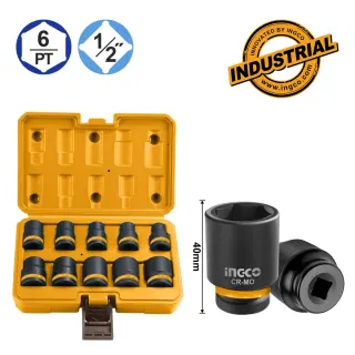 Καρυδάκια Impact-Αέρος 1/2″ Σετ 10 τεμ.