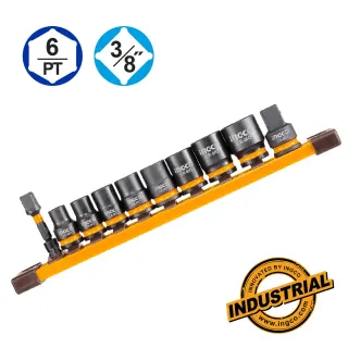 Καρυδάκια Impact-Αέρος 3/8″ Σετ 10 τεμ.