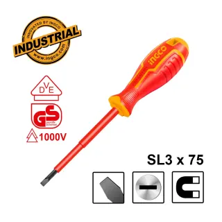 Κατσαβίδι Ηλεκτρολόγου VDE Ίσιο SL3x75mm