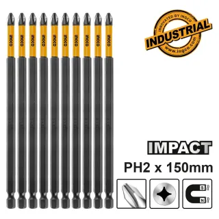 Κατσαβιδόμυτες Impact 1/4″ PH2x150mm 10 τεμ.