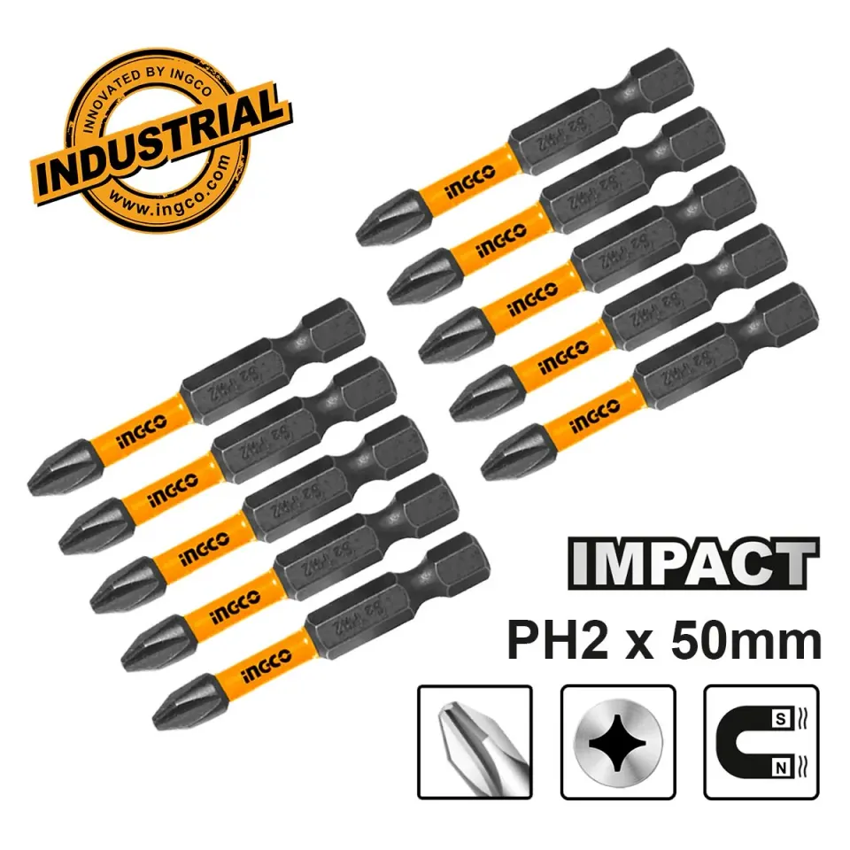 Κατσαβιδόμυτες Impact 1/4″ PH2x50mm 10 τεμ.