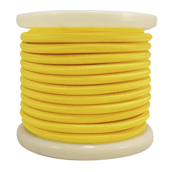 Textile Cable 2×0.75mm²- ρολό 10mt – Κίτρινο
