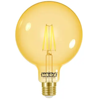 SMART Wi-Fi+BLE ON/OFF/DIM G125 FILLAMENT LED 4.5W(>35W) | E27 | 2200k | 350lm | {enjoysimplicity}™