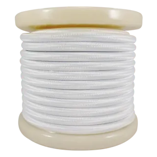 Textile Cable 2×0.75mm²- ρολλό 10mt – Λευκό