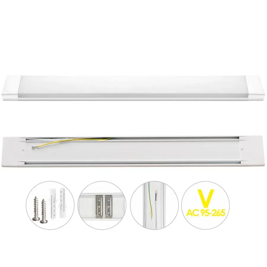 LED FLAT BATTEN 54W | IP20 | 6500k | 4800lm | 1195x75xh25mm | AC90-265V | {enjoysimplicity}™