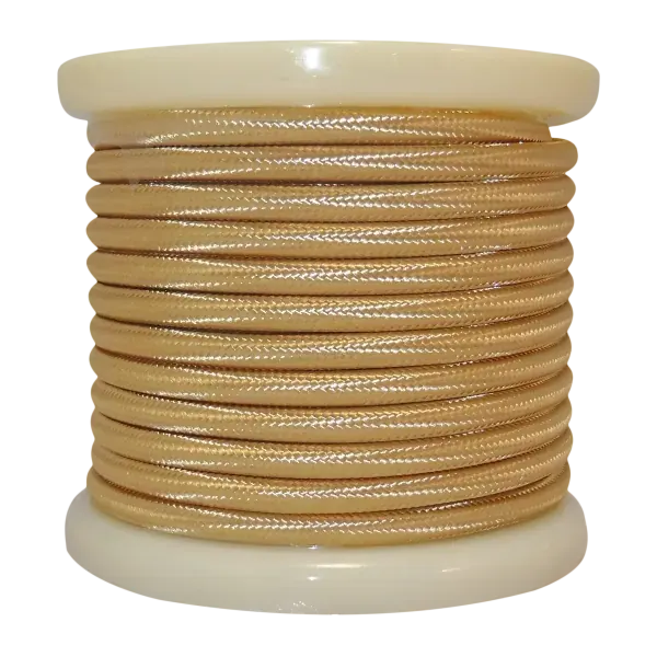Textile Cable 2×0.75mm²- ρολλό 10mt – ΧΡΥΣΟ ΓΥΑΛΙΣΤΕΡΟ
