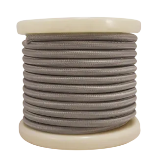 Textile Cable 2×0.75mm²- ρολλό 10mt – Ανοιχτό Γκρί