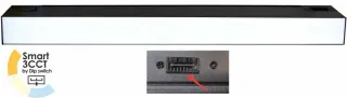 LED Γραμμικό Αλουμινίου 3CCT BY DIP SWITCH 50W 4000LM 1200x55xh55mm Βlack {enjoysimplicity}™