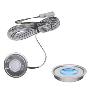 ΕΥΕLED® ΣΕΤ 3 ΜΟΝΑΔΕΣ ΣΩΜΑ: INOX LED: 0,3W ΜΠΛΕ