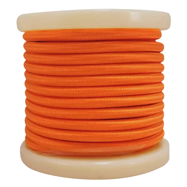 Textile Cable 2×0.75mm²- ρολλό 10mt – Πορτοκαλί