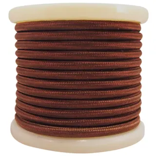 Textile Cable 2×0.75mm²- ρολλό 10mt – Kαφέ