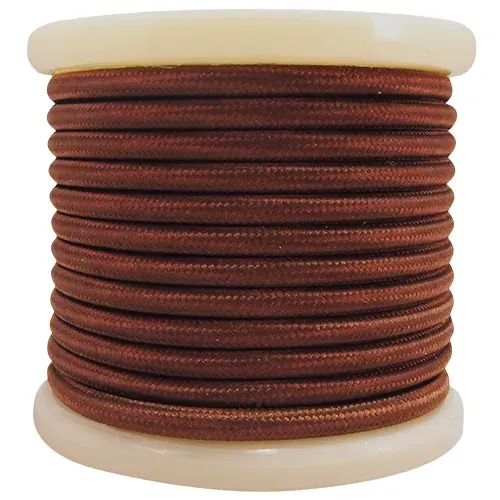 Textile Cable 2×0.75mm²- ρολλό 10mt – Kαφέ
