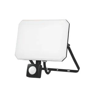 LED PIR+PC OPALcover 10W | 4000k | 1100lm FLOODLIGHT ALUM.220-240~IP65/IP54 | BLACK | {enjoysimplicity}™