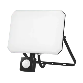 LED PIR+PC OPALcover 20W | 4000k | 2200lm FLOODLIGHT ALUM.220-240~IP65/IP54 | BLACK | {enjoysimplicity}™