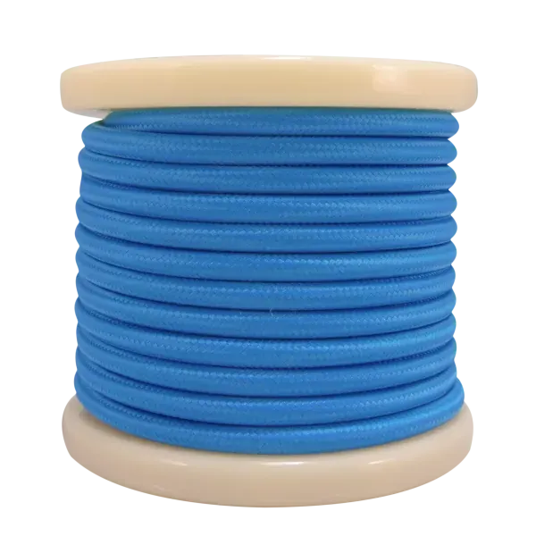 Textile Cable 2×0.75mm²- ρολό 10mt – Μπλε ανοιχτό