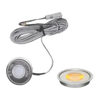 ΕΥΕLED® ΣΕΤ 3 ΜΟΝΑΔΕΣ ΣΩΜΑ: INOX LED: 0,3W ΚΕΧΡΙΜΠΑΡΕΝΙΟ