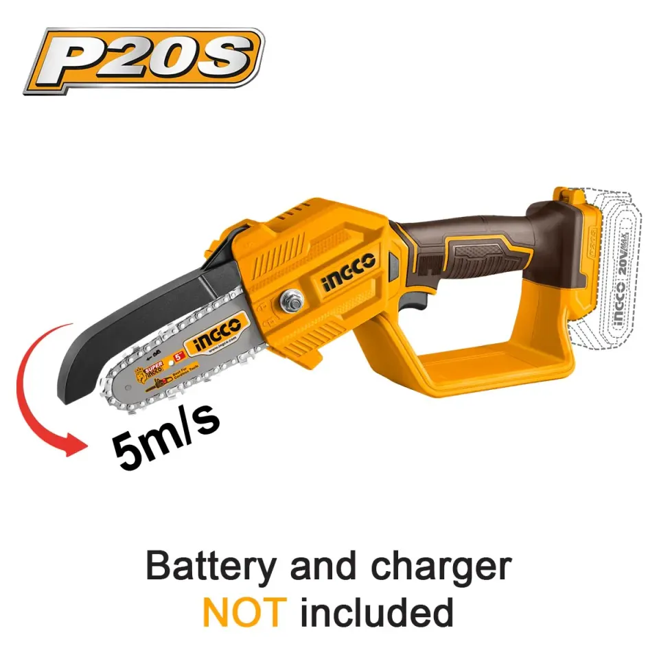 Μίνι Αλυσοπρίονο Μπαταρίας 20V Li-Ion με 5″/12.7cm Λάμα SOLO
