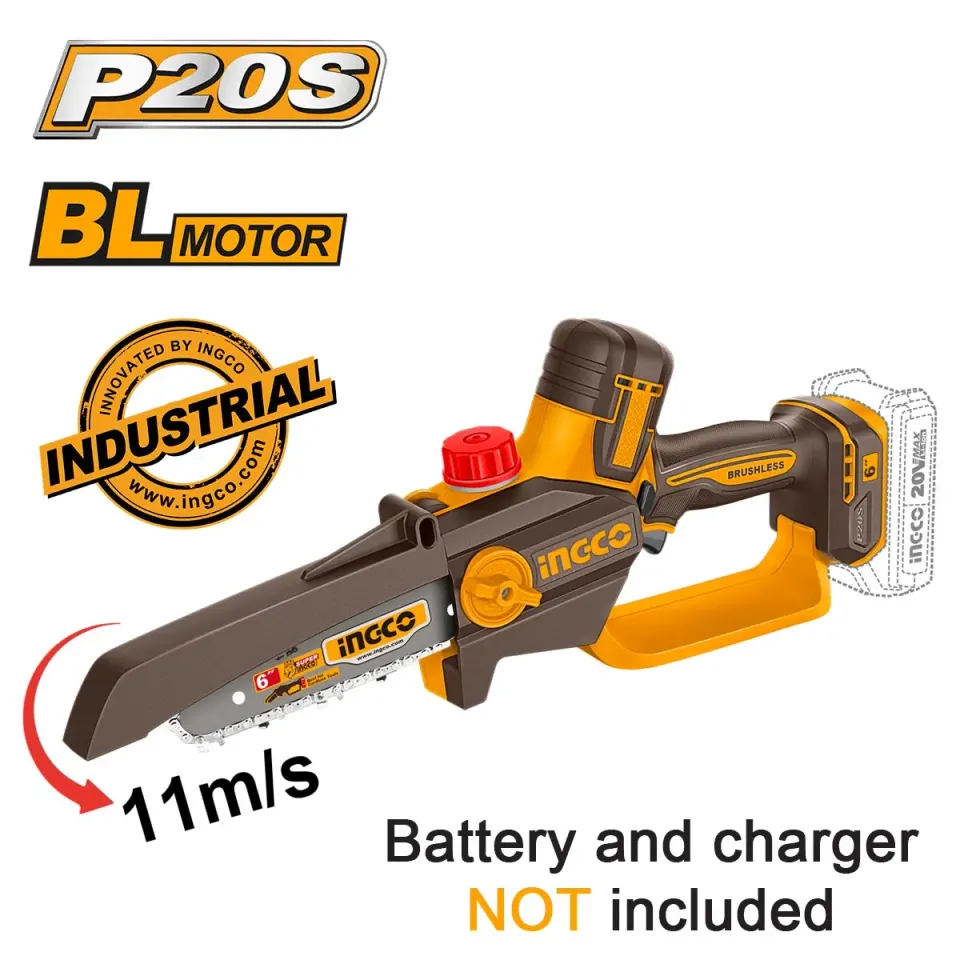Μίνι Αλυσοπρίονο Μπαταρίας 20V Li-Ion με 6″/15cm Λάμα SOLO