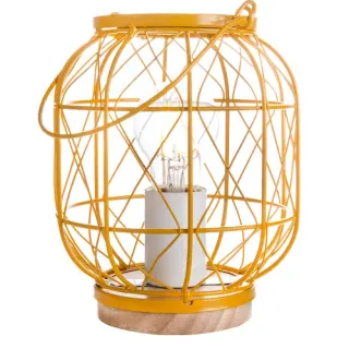 CAGE TABLE LIGHT YELLOW | E27 | Φ156xh320mm | 1.8mt Καλώδιο + ΙΙ Διακοπτάκη | {enjoysimplicity}™