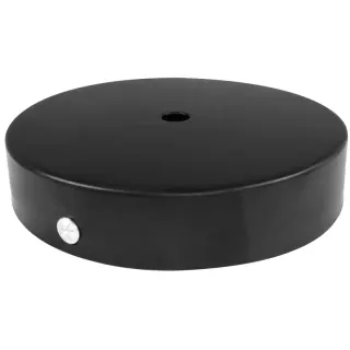ΣΤΡΟΓΓΥΛΗ ΒΑΣΗ Φ100xh25mm MAYΡΗ | 1ΤΡΥΠΑ