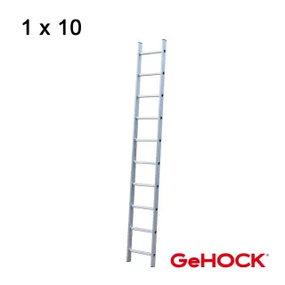 Μονή Σκάλα Αλουμινίου 1 x 10 Σκαλοπάτια GeHOCK