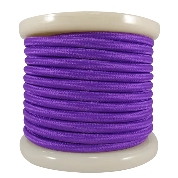 Textile Cable 2×0.75mm²- ρολό 10mt – Μωβ
