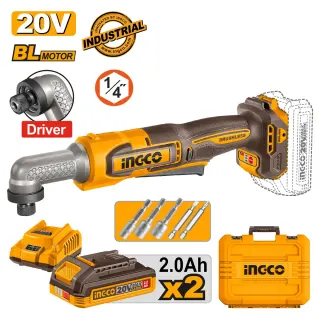 Παλμικό Γωνιακό Κατσαβίδι 1/4″ Hex Μπαταρίας 20V Li-Ion 80Nm