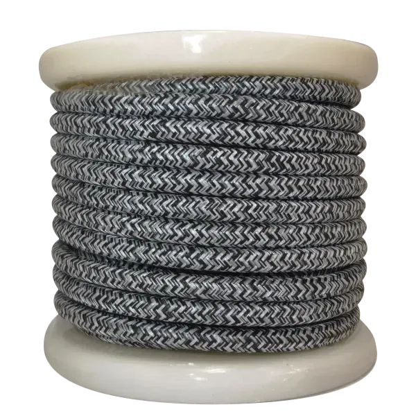 Textile Cable 2×0.75mm²- ρολλό 10mt – ΜΑΛΛΙΝΟ