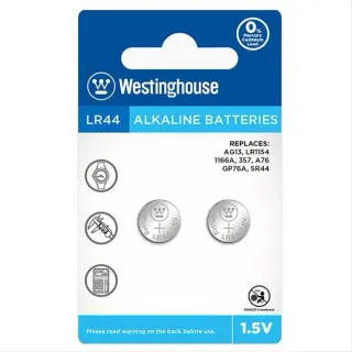 LR 44-BP2 | Button Cell – Alkaline – AG13-BP2(0%Hg) – Blister 2pcs