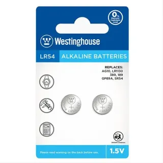 LR 54-BP2 | Button Cell – Alkaline – AG10-BP2(0%Hg) – Blister 2pcs