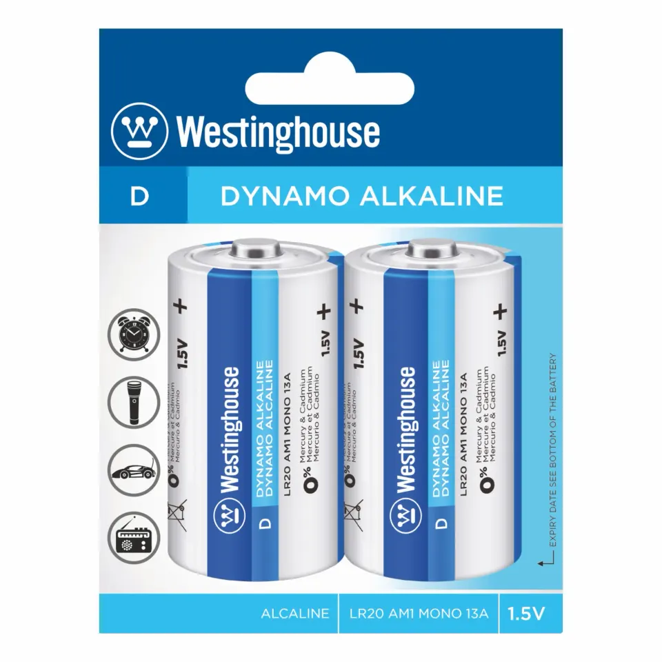 LR20-BP2 | Dynamo Alkaline – D – Blister 2pcs